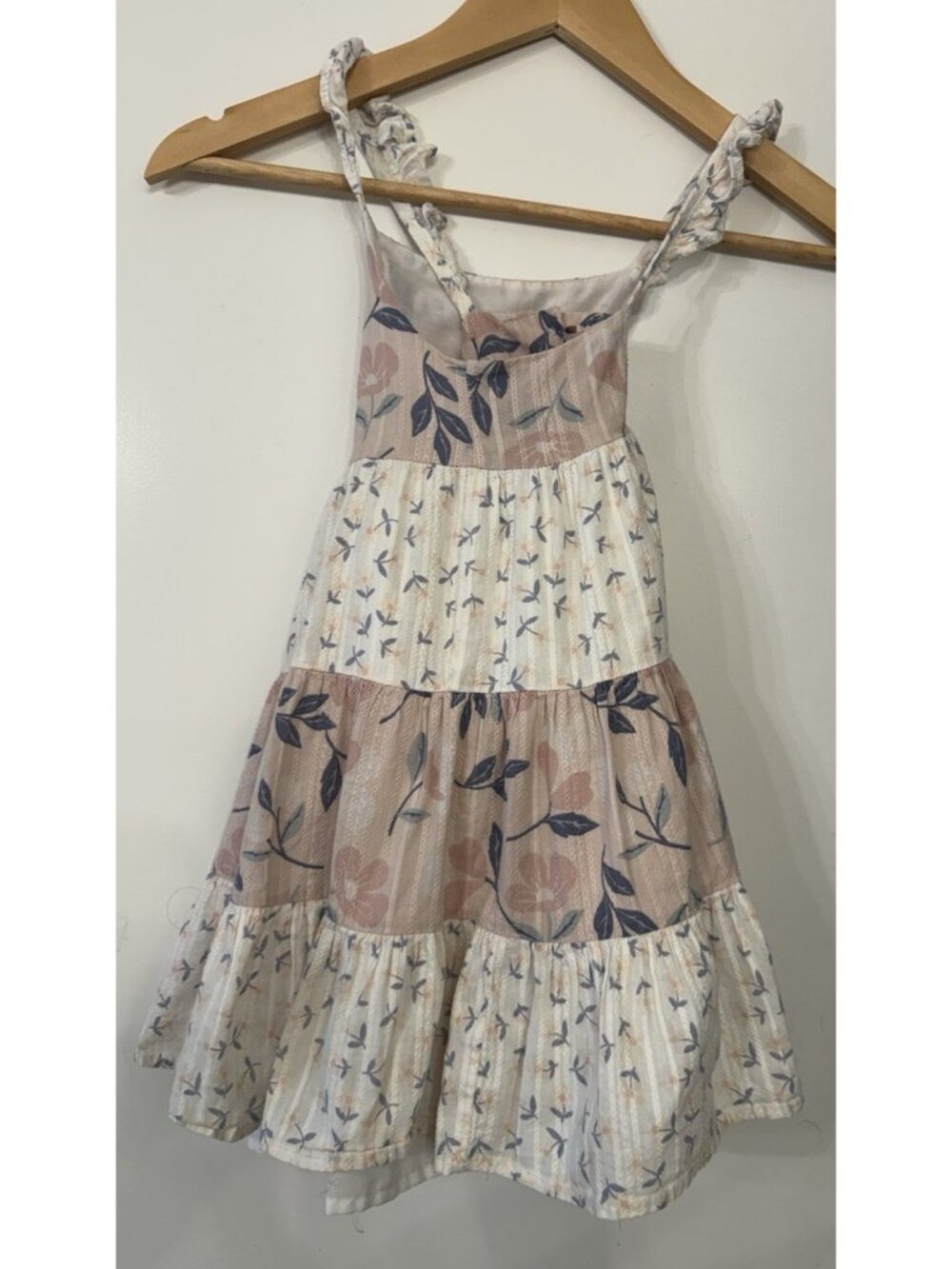 Catherine Malandrino 5T Girls Lined Floral Sleeveless Dress Ruffle tiered Cotton